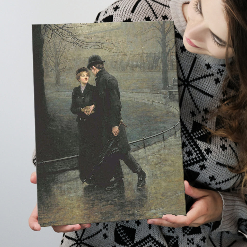 The Garden Of Eden, Romantic Antique Artwork, Couple In Love, Fine Art Print, Canvas Painting, Canvas Print Wall Art Decor