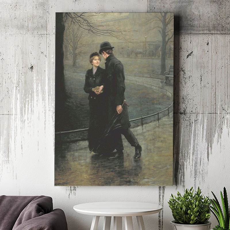 The Garden Of Eden, Romantic Antique Artwork, Couple In Love, Fine Art Print, Canvas Painting, Canvas Print Wall Art Decor