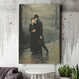 The Garden Of Eden, Romantic Antique Artwork, Couple In Love, Fine Art Print, Canvas Painting, Canvas Print Wall Art Decor