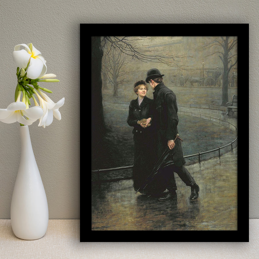 The Garden Of Eden, Romantic Antique Artwork, Couple In Love, Fine Art Print,Framed Art Prints Wall Decor, Picture Framed