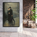 The Garden Of Eden, Romantic Antique Artwork, Couple In Love,Framed Canvas Prints Wall Art Decor, Floating Frame