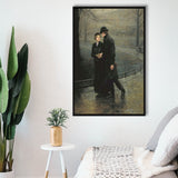 The Garden Of Eden, Romantic Antique Artwork, Couple In Love,Framed Canvas Prints Wall Art Decor, Floating Frame