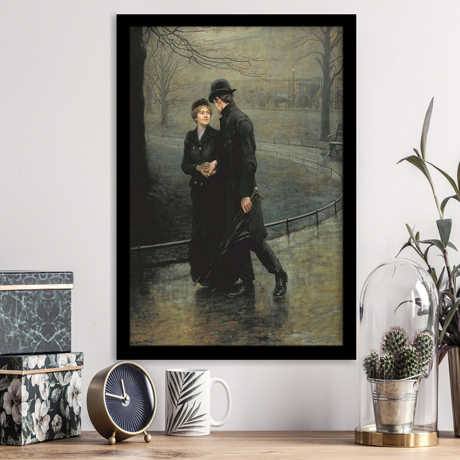 The Garden Of Eden, Romantic Antique Artwork, Couple In Love, Fine Art Print,Framed Art Prints Wall Decor, Picture Framed