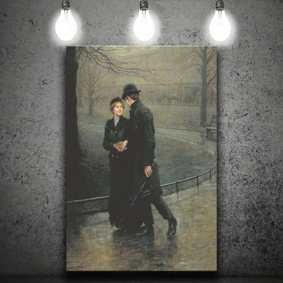 The Garden Of Eden, Romantic Antique Artwork, Couple In Love, Fine Art Print, Canvas Painting, Canvas Print Wall Art Decor