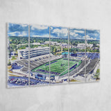 The Glass Bowl WaterColor 5 Panels B Mixed Canvas Prints, Extra Large, Toledo Ohio Watercolor