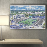 The Glass Bowl WaterColor Canvas Prints, Toledo Ohio Watercolor, Stadium Art Gifts