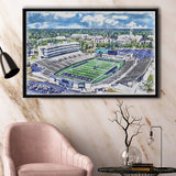 The Glass Bowl WaterColor Framed Canvas Prints, Toledo Ohio Watercolor, Stadium Art Gifts, Floating Frame