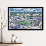 The Glass Bowl WaterColor Framed Canvas Prints, Toledo Ohio Watercolor, Stadium Art Gifts, Floating Frame