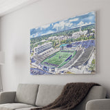 The Glass Bowl WaterColor Canvas Prints, Toledo Ohio Watercolor, Stadium Art Gifts