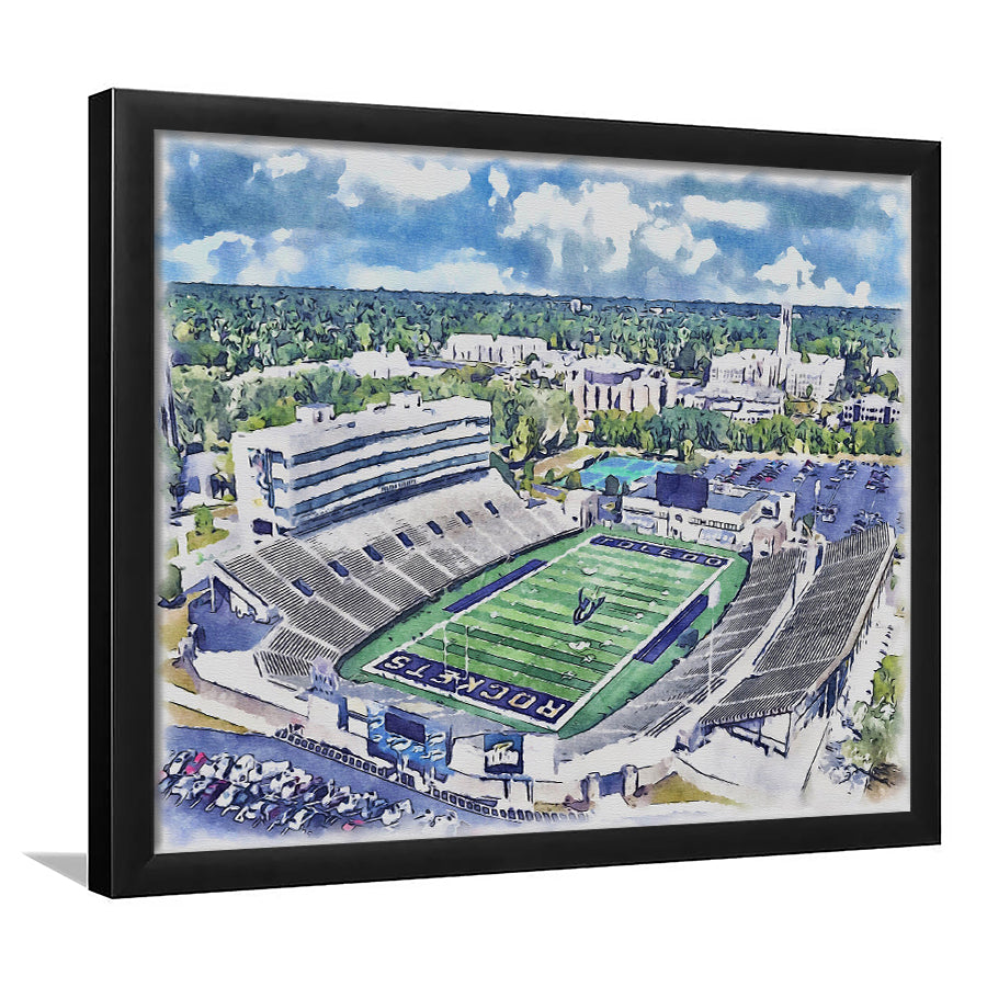 The Glass Bowl WaterColor Framed Art Prints, Toledo Ohio Watercolor, Stadium Art Gifts
