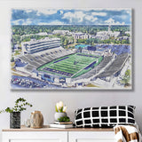 The Glass Bowl WaterColor Canvas Prints, Toledo Ohio Watercolor, Stadium Art Gifts