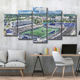 The Glass Bowl WaterColor 5 Panels Mix Canvas Prints, Toledo Ohio Watercolor, Large Stadium Canvas
