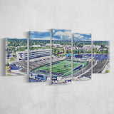 The Glass Bowl WaterColor 5 Panels Mix Canvas Prints, Toledo Ohio Watercolor, Large Stadium Canvas