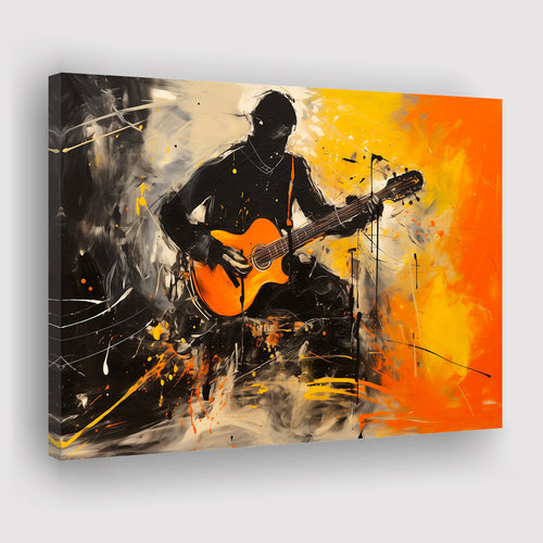 The Man Playing Guita Oil Painting, Canvas Painting, Canvas Prints Wall Art Decor
