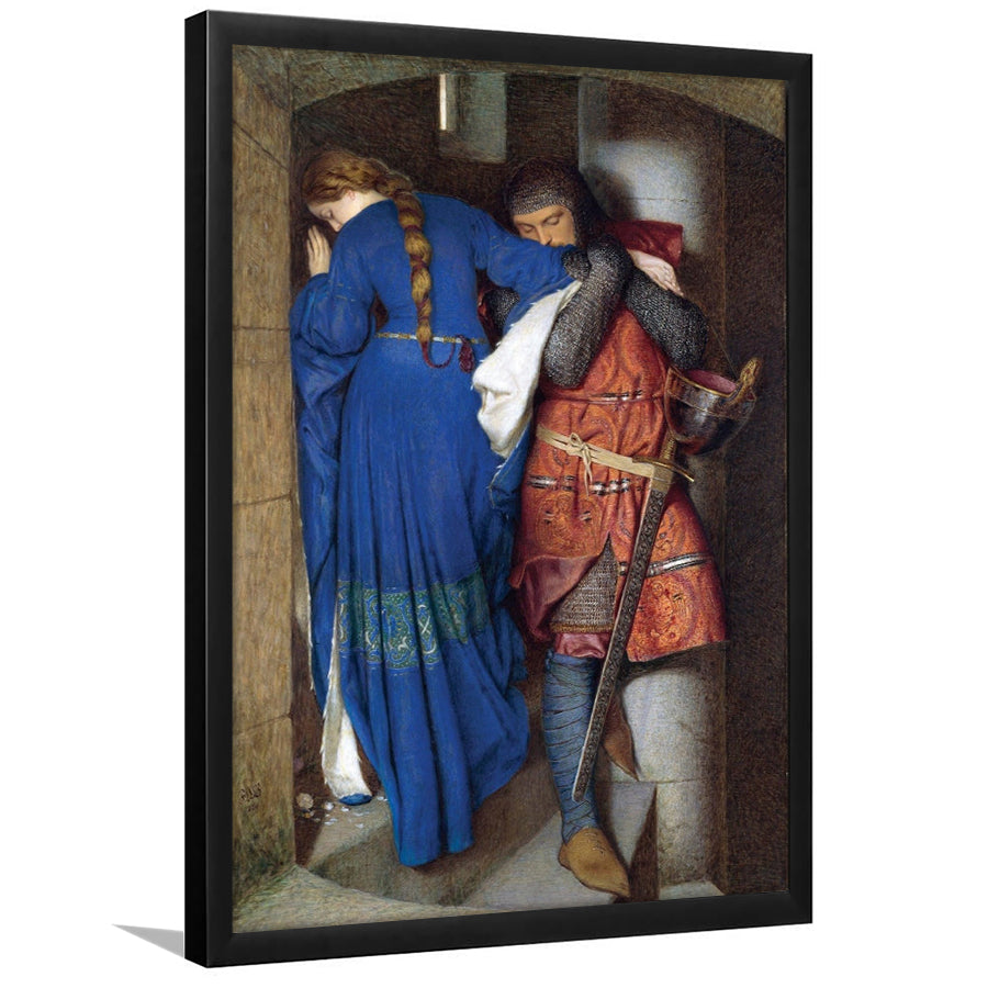 The Meeting On The Turret Stairs Exhibition Print Art, Frederic William Burton ,Framed Art Prints Wall Decor, Picture Framed