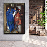 The Meeting On The Turret Stairs Exhibition Print Art,Framed Canvas Prints Wall Art Decor, Floating Frame