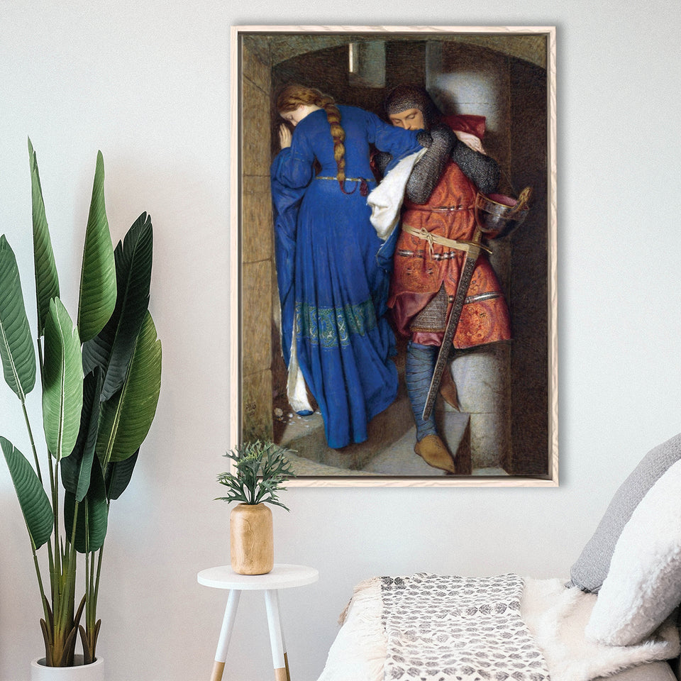 The Meeting On The Turret Stairs Exhibition Print Art,Framed Canvas Prints Wall Art Decor, Floating Frame