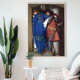 The Meeting On The Turret Stairs Exhibition Print Art,Framed Canvas Prints Wall Art Decor, Floating Frame