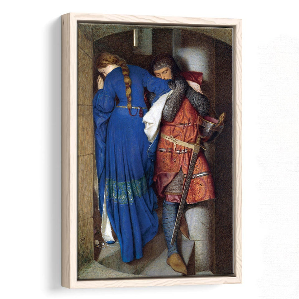 The Meeting On The Turret Stairs Exhibition Print Art,Framed Canvas Prints Wall Art Decor, Floating Frame