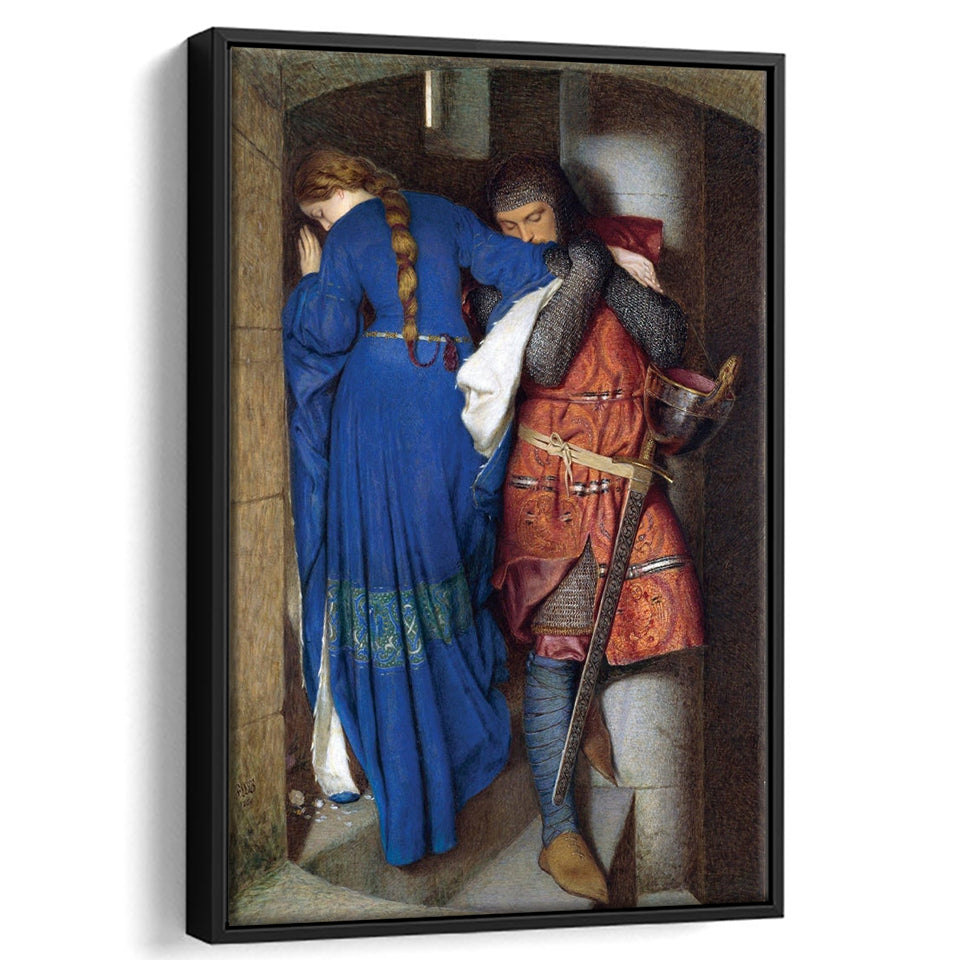 The Meeting On The Turret Stairs Exhibition Print Art,Framed Canvas Prints Wall Art Decor, Floating Frame