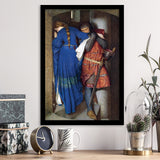 The Meeting On The Turret Stairs Exhibition Print Art, Frederic William Burton ,Framed Art Prints Wall Decor, Picture Framed