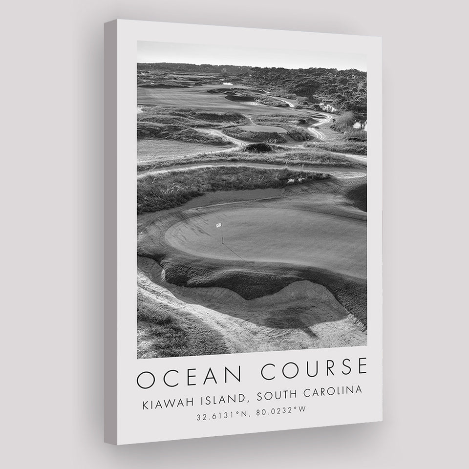 The Ocean Course Hole 10, Kiawah Island, South Carolina, Golf Art Print, Gift for him, Canvas Print Wall Art