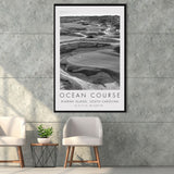 The Ocean Course Hole 10, Kiawah Island, South Carolina, Golf Art Print, Floating Frame, Framed Canvas Print Wall Art