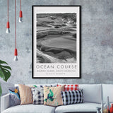 The Ocean Course Hole 10, Kiawah Island, South Carolina, Golf Art, Gift for him, Framed Art Print Wall Decor