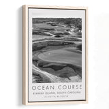 The Ocean Course Hole 10, Kiawah Island, South Carolina, Golf Art Print, Floating Frame, Framed Canvas Print Wall Art