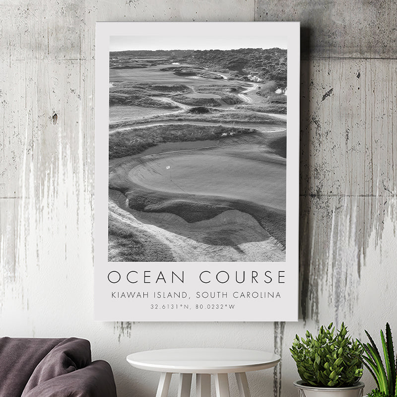 The Ocean Course Hole 10, Kiawah Island, South Carolina, Golf Art Print, Gift for him, Canvas Print Wall Art
