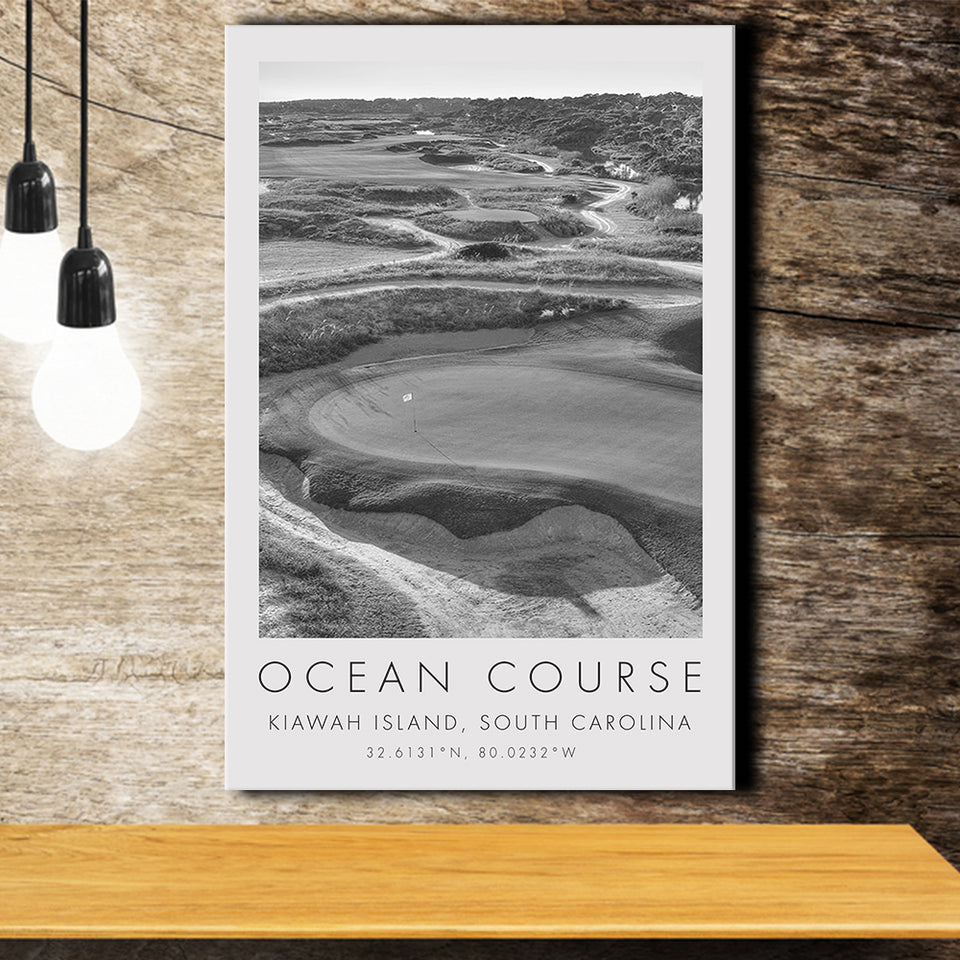 The Ocean Course Hole 10, Kiawah Island, South Carolina, Golf Art Print, Gift for him, Canvas Print Wall Art
