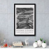 The Ocean Course Hole 1, Kiawah Island, South Carolina, Golf Art Print, Floating Frame, Framed Canvas Print Wall Art