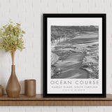 The Ocean Course Hole 1, Kiawah Island, South Carolina, Golf Art Print, Floating Frame, Framed Canvas Print Wall Art