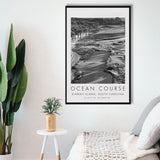 The Ocean Course Hole 1, Kiawah Island, South Carolina, Golf Art Print, Floating Frame, Framed Canvas Print Wall Art