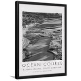 The Ocean Course Hole 1, Kiawah Island, South Carolina, Golf Art, Gift for him, Framed Art Print Wall Decor
