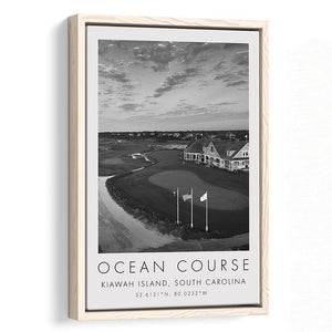 The Ocean Course, Kiawah Island, South Carolina, Golf Art Print, Floating Frame, Framed Canvas Print Wall Art