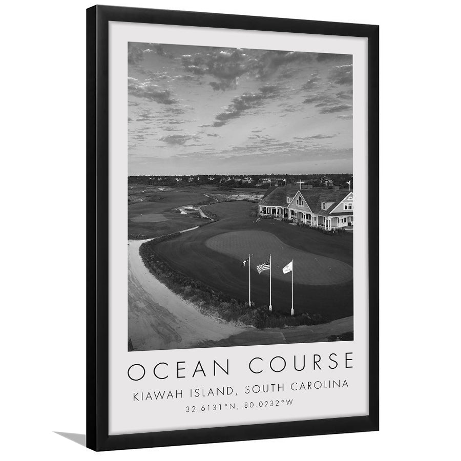 The Ocean Course, Kiawah Island, South Carolina, Golf Art, Gift for him, Framed Art Print Wall Decor