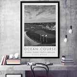 The Ocean Course, Kiawah Island, South Carolina, Golf Art, Gift for him, Framed Art Print Wall Decor
