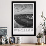 The Ocean Course, Kiawah Island, South Carolina, Golf Art, Gift for him, Framed Art Print Wall Decor