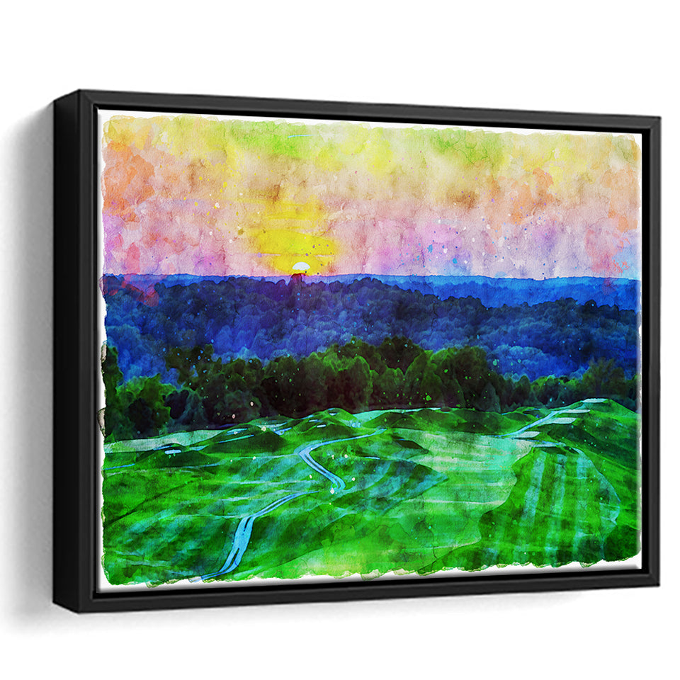 The Pete Dye Course At French Lick, Golf Art Print, Gift for him, Framed Canvas Prints Wall Art