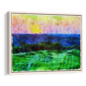 The Pete Dye Course At French Lick, Golf Art Print, Gift for him, Framed Canvas Prints Wall Art