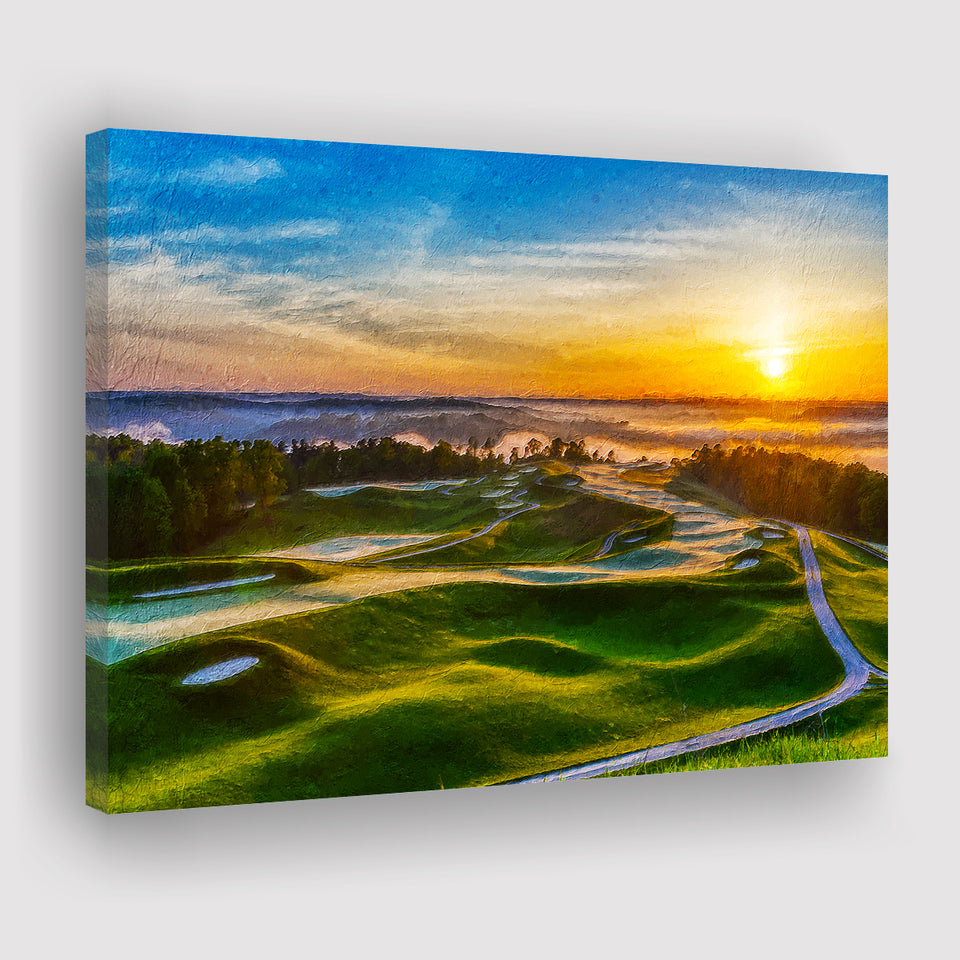 The Pete Dye Golf Course At French, Golf Art Print, Gift for him, Canvas Prints Wall Art