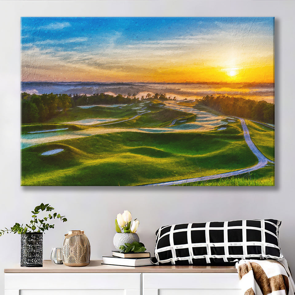 The Pete Dye Golf Course At French, Golf Art Print, Gift for him, Canvas Prints Wall Art