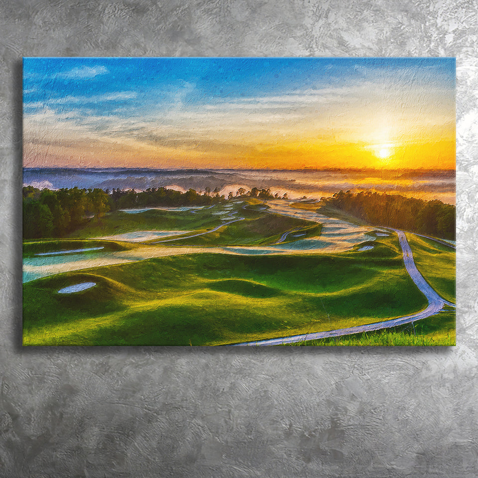 The Pete Dye Golf Course At French, Golf Art Print, Gift for him, Canvas Prints Wall Art