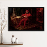 The Sad Jester By Jan Matejko Or Canvas Wall Art, Framed Canvas Print Wall Art Decor,Floating Frame