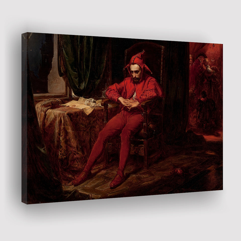The Sad Jester by Jan Matejko or Canvas Wall Art, Canvas Print Wall Art Decor, Landscape Art Print