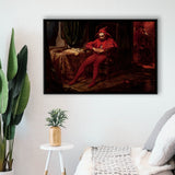 The Sad Jester By Jan Matejko Or Canvas Wall Art, Framed Canvas Print Wall Art Decor,Floating Frame