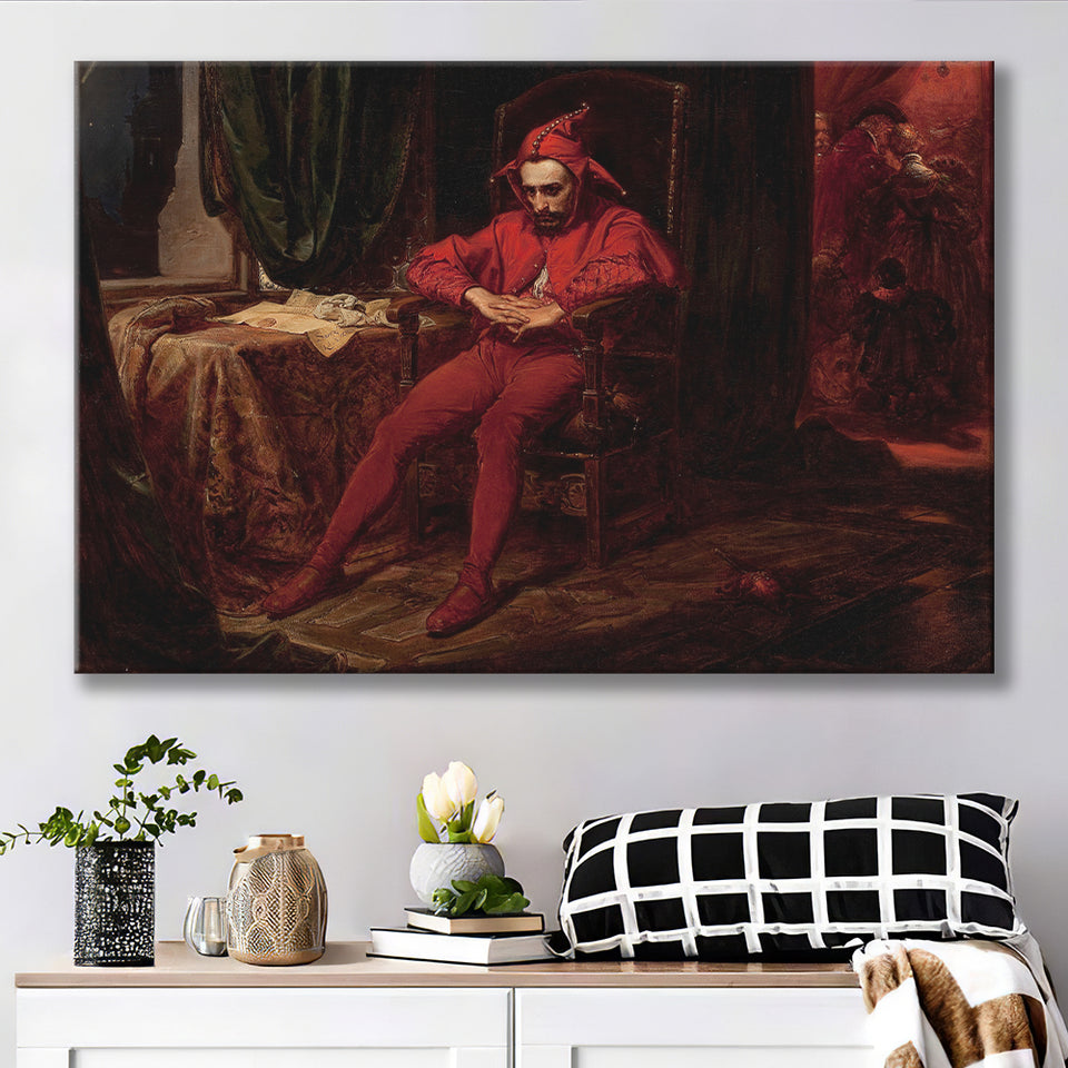 The Sad Jester by Jan Matejko or Canvas Wall Art, Canvas Print Wall Art Decor, Landscape Art Print