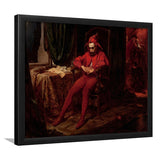 The Sad Jester By Jan Matejko Or Wall Art, Framed Art Print Wall Decor, Framed Picture