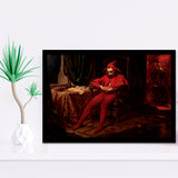 The Sad Jester By Jan Matejko Or Wall Art, Framed Art Print Wall Decor, Framed Picture